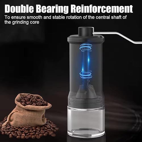 Miniatura 3 de Molinillo de café manual, molino de café de mano, ajustable para molienda finagruesa