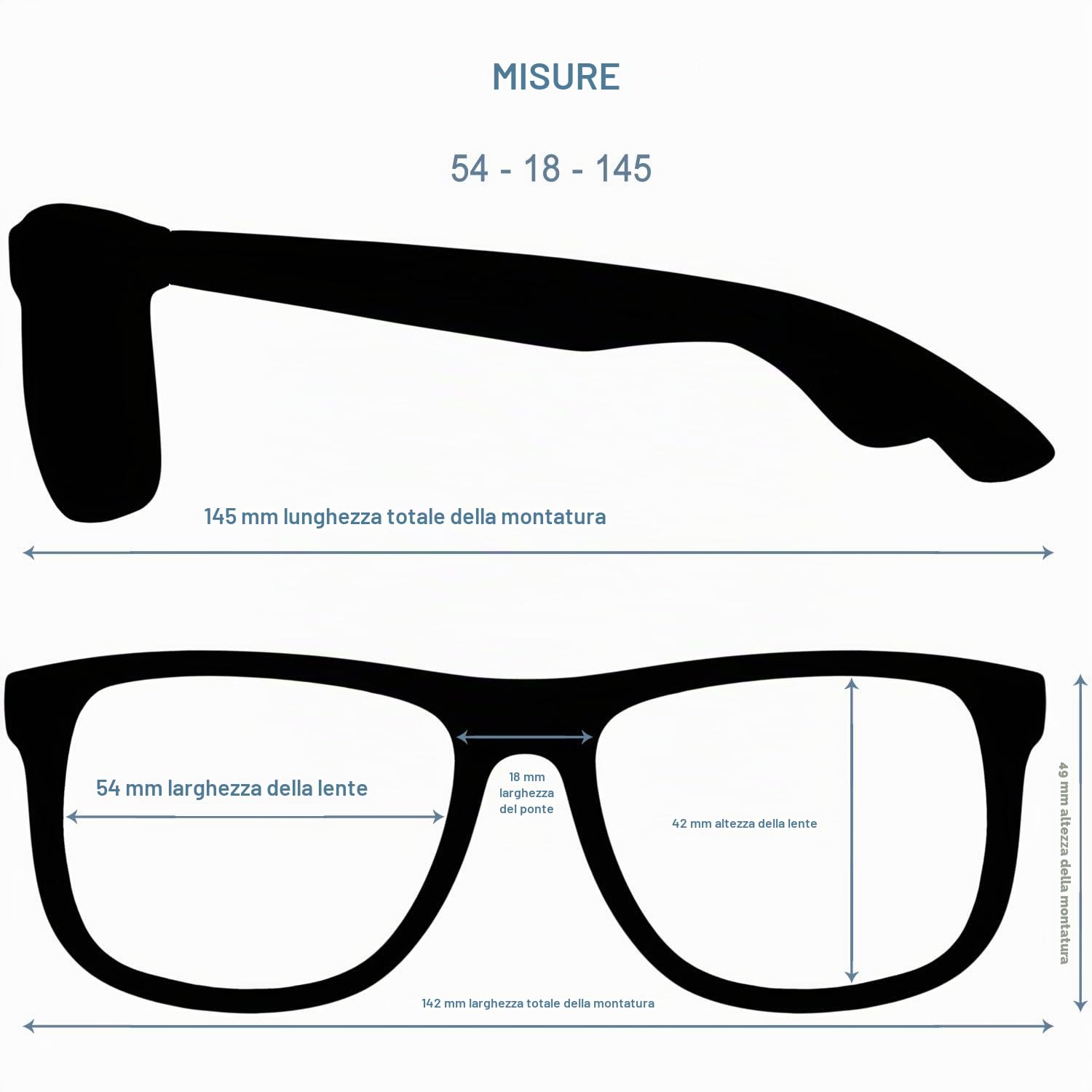 GOWOOD Occhiali da sole piazza in legno uomo e donna | Occhiali premium polarizzati con aste in legno di noce e telaio in acetato nero | Lenti scure UV400 | Occhiali da sole con protezione UV (Nero)