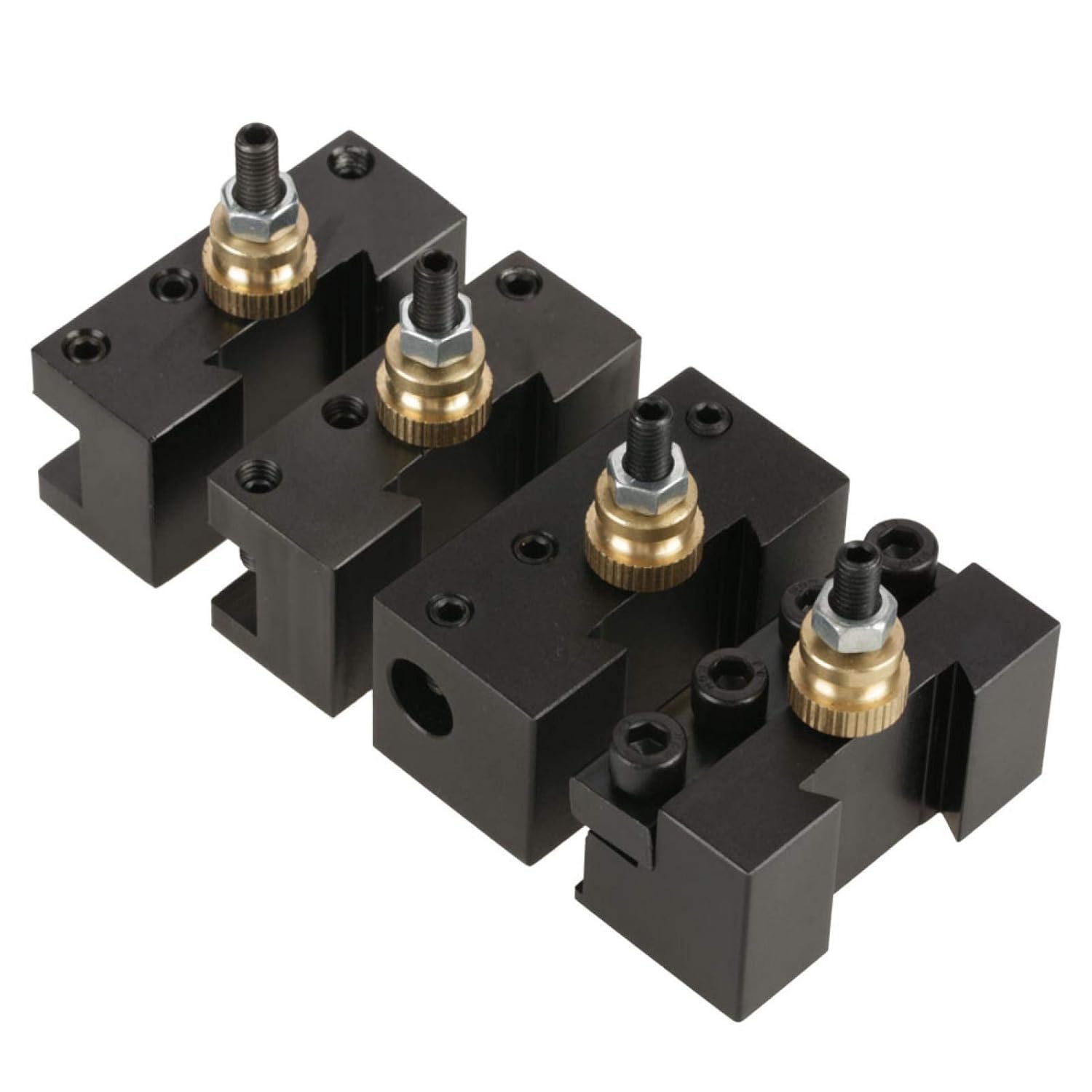 Kadimendium 4PCS Tool Post Holder Tool Post Lathe Mini Kit Boring Blade Turning Facing Set Metal Lathe Tool Tool Post Holder for Mini Lathe Machine