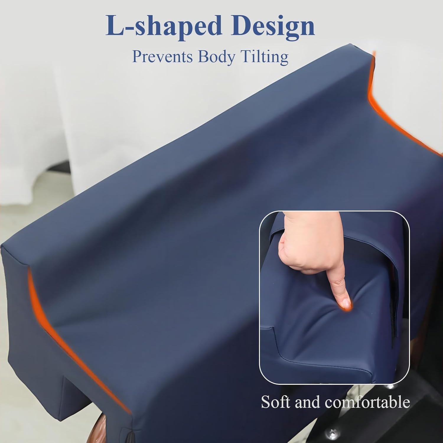 Almohadillas para reposabrazos de silla de ruedas con bolsillo de almacenamiento, piel sintética impermeable, alivio de presión del codo, soporte lateral para personas mayores y personas con