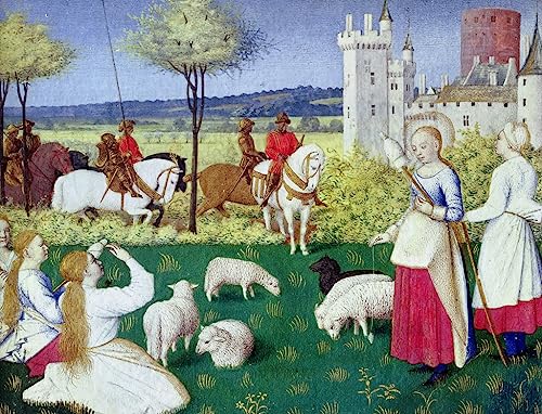 Toile Jean Fouquet Sainte Marguerite d'Antioche et Olibrius 60x90cm