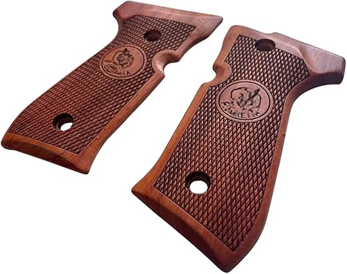 Miniatura 4 de ¡Nuevo! Puños compatibles con Bereetta 92, 96, M9 de tamaño completo, madera dura a cuadros - Hecho de Tailandia