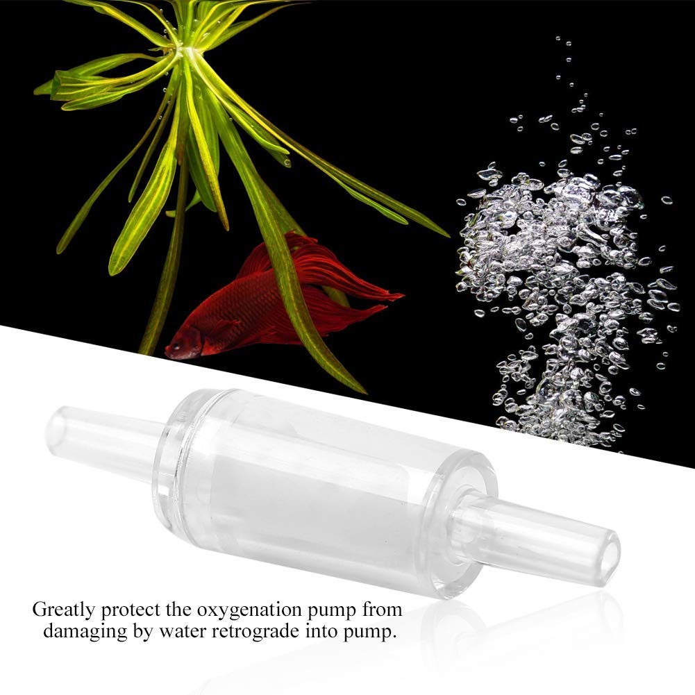 10Pcs Aquarium Air Pump Non-return Check Valves, Plastic One Way Valve for Fish Tank and Pond Air Pump Accessories, White - Image 3