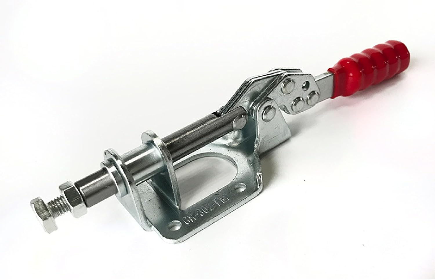 Toggle Clamp, 136KG/160kg Holding Capacity, Quickly Holding Down Sheet Metal or Circuit Boards Hand Tool, Push and Pull Design for Machine Operation Welding Mould Electronic (GH-302-FSS：136kg)