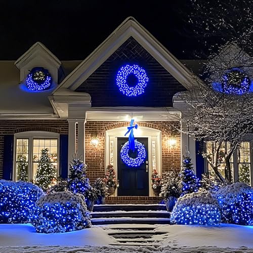Luces de red azules Halloween 360 LED 12ft x 5ft miniatura 6