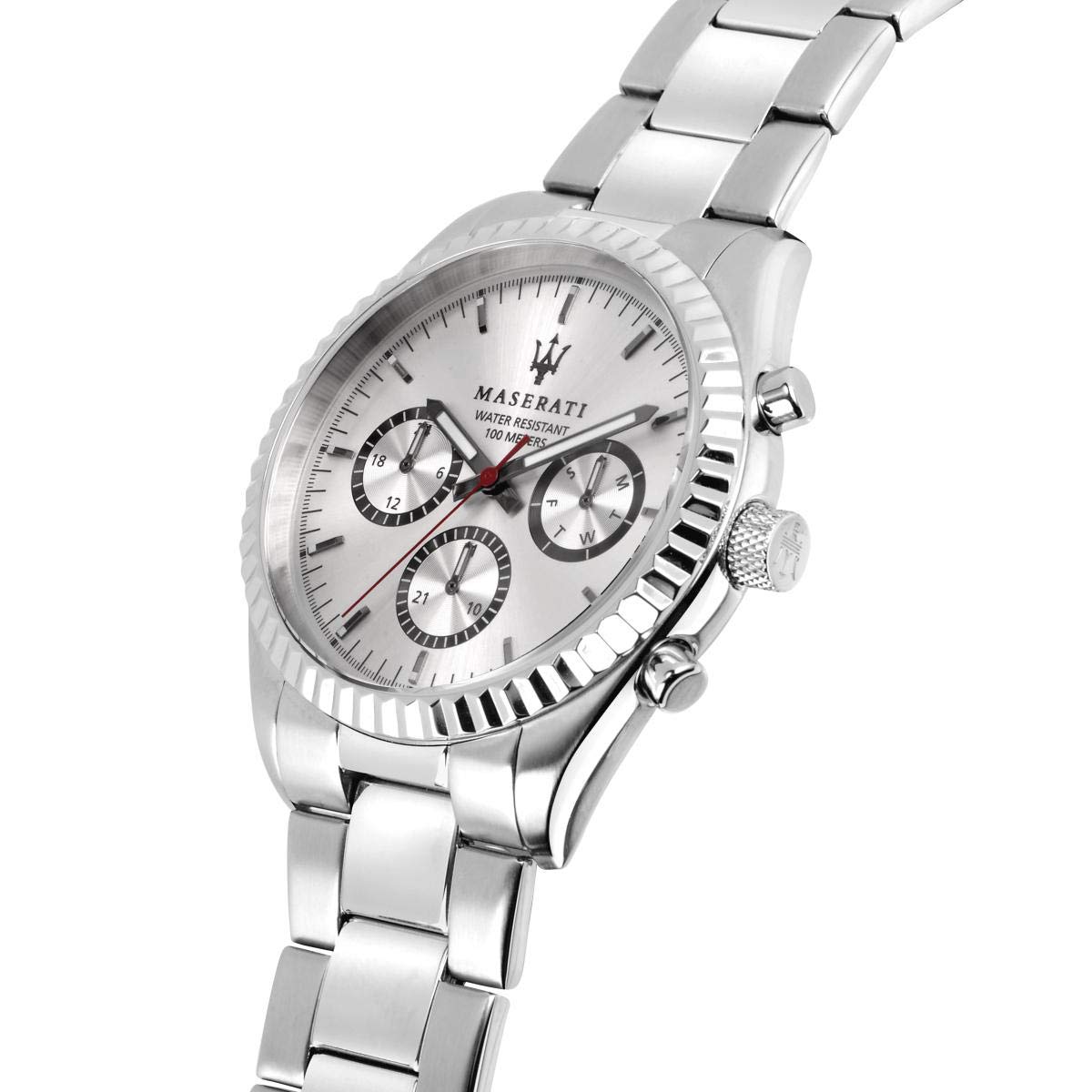 Maserati Montre pour Homme, Collection Competizione, en Acier, avec Bracelet en Acier Inoxydable - R8853100018