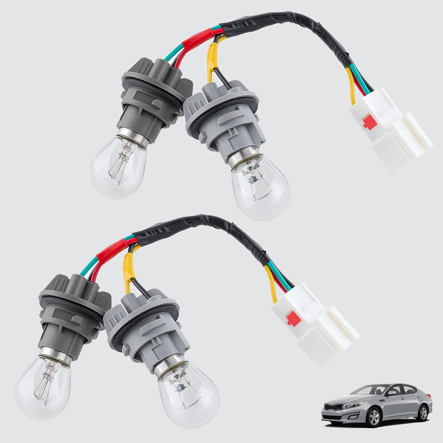 2Pcs 92451-4C500 Rear Tail Light Bulb Socket and Wire Harness Compatible with Kia Optima 2014 2015 924514C500