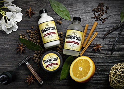 Bay Rum Aftershave Splash For Men - Crafted With Authentic Bay Oils From Dominica Republic In The Virgin Islands - Natural And Pure Ingredients - 4Oz. - From Barberry Coast Shave Co. #TOP6