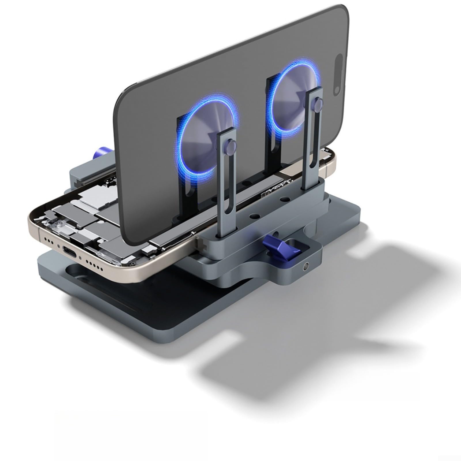 Strumento di separazione dello schermo CP8 con rotazione a 360° e forte supporto a ventosa per una riparazione precisa del cellulare, design in metallo antistatico per una rimozione sicura dello