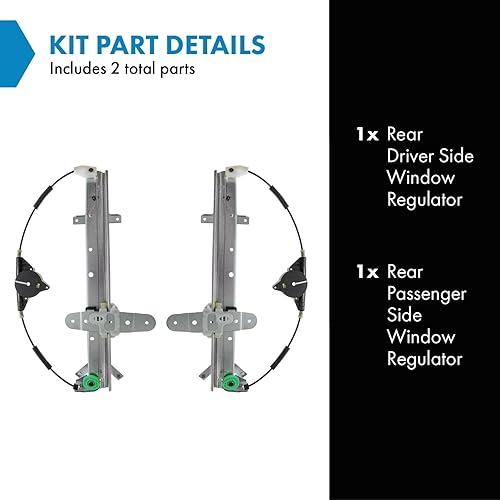 Miniatura 44 de TRQ Juego de elevalunas manual para el lado del conductor y del pasajero compatible con Chevrolet Tracker 1998 1989-1997 Geo 1989-1998 Suzuki