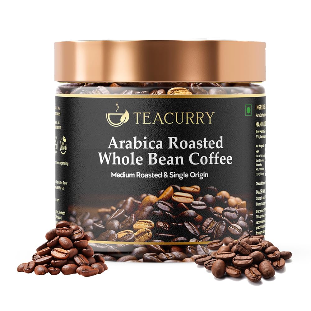 See full amazon price history chart for TEACURRY Arabica Roasted Coffee Beans Jar Whole (50 Grams)-Medium Roast With Rich Flavor And Aroma TEACURRY Arabica Roasted Coffee Beans Jar Whole (50 Grams)-Medium Roast With Rich Flavor And Aroma (B0D4R13X14) Amazon Price History, Amazon Price Tracker
