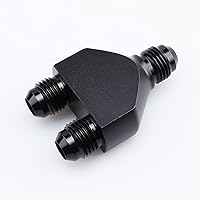 Vista 2 de AC PERFORMANCE -6 AN In to -6 AN Out Y Block Splitter Montaje de combustible Aluminio Negro