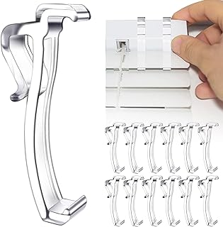 2.5 Inch Valance Clips, Clear Plastic Valance Clips for Blinds, Hidden Blinds Valance Clips for Horizontal Blind Valance (12 Pieces)