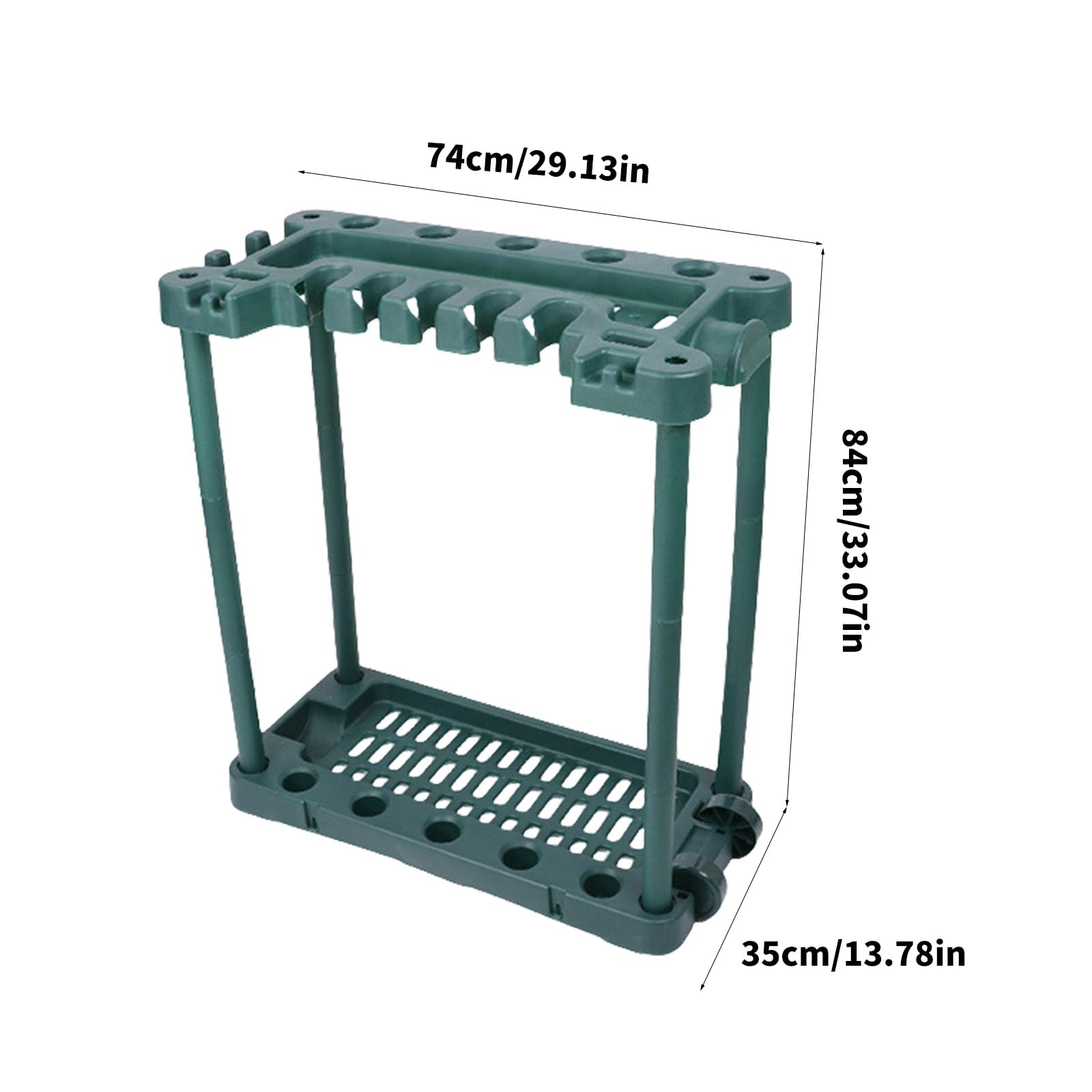 LUOFENG Scaffale per attrezzi da giardino, 74 x 84 cm, salvaspazio, per giardinieri domestici, paesaggisti, garage, organizzazione