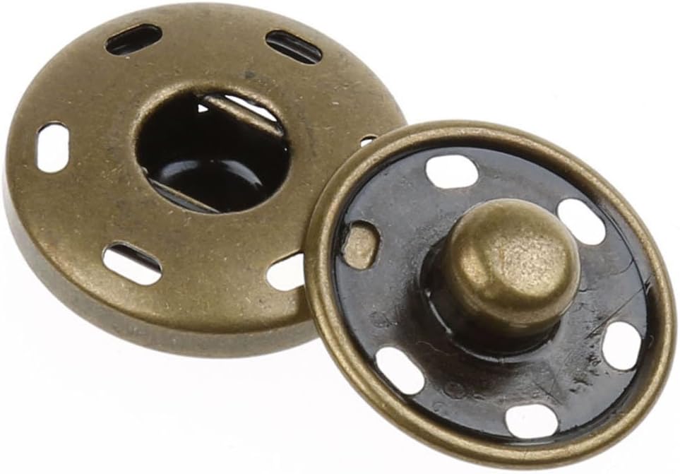 Cotowin Sew-On Snaps,Bronze,Pack of 10 (3/4")
