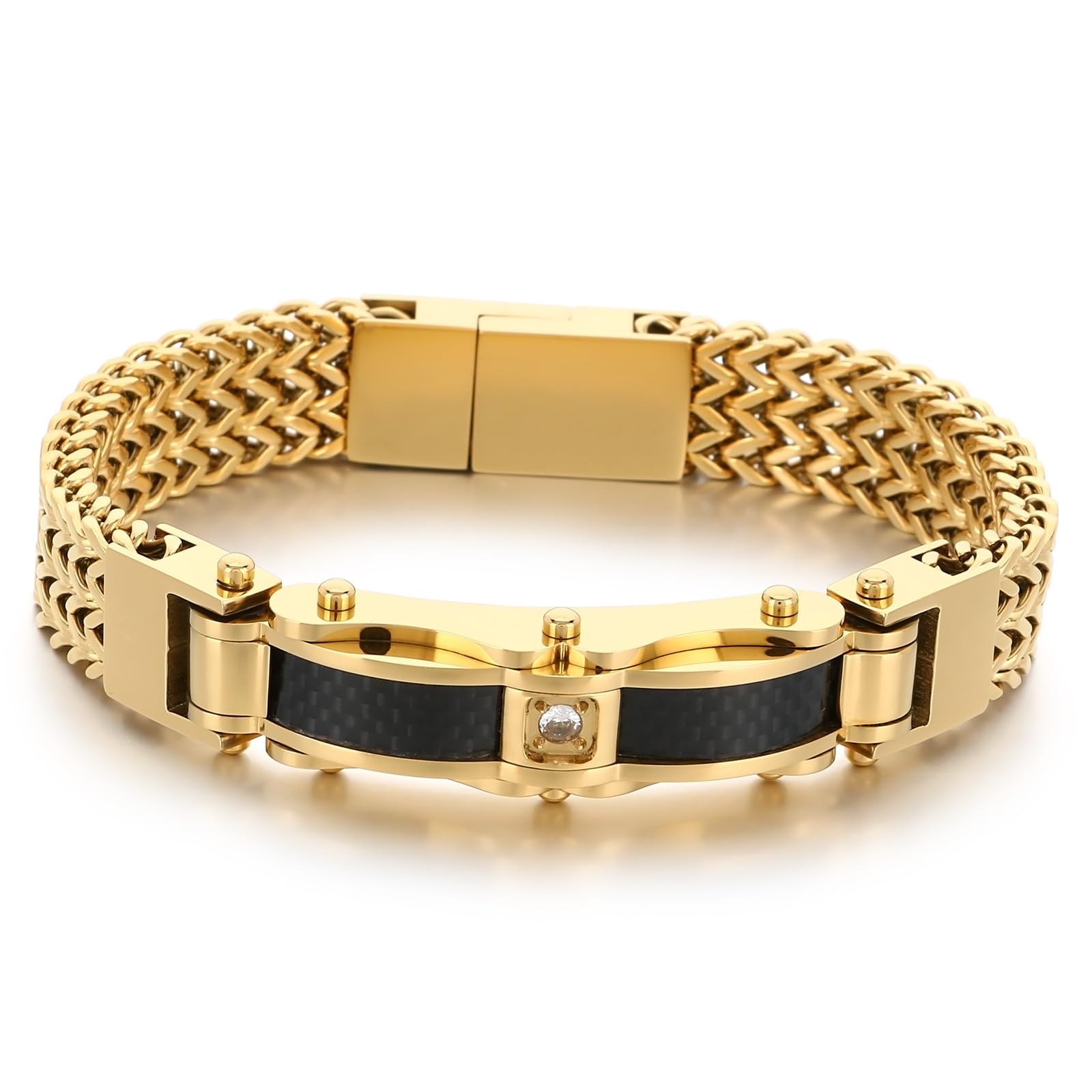 Mens Stainless Steel Franco Link Bracelet