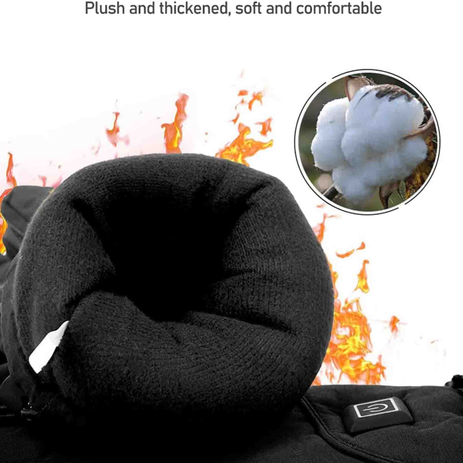 SBTXHJWCGLD Guantes térmicos Recargables con Pantalla táctil, 3 Niveles de Temperatura, Guantes térmicos alimentados por batería, Guantes de Ciclismo para Hombres, Mujeres, Motocicletas, Pesca