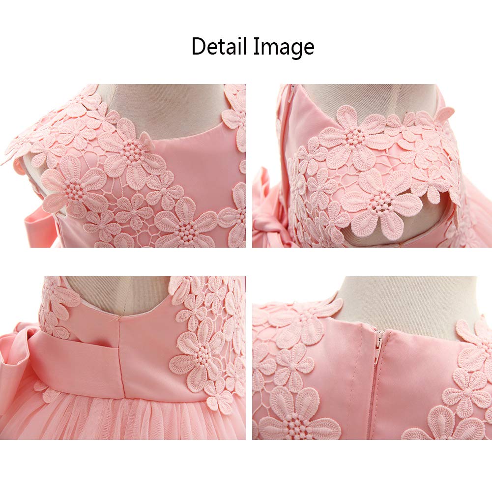 Moon Kitty Vestido Formal para Bautizo, Bautizo, para niña, Rosa, 12-15 Meses