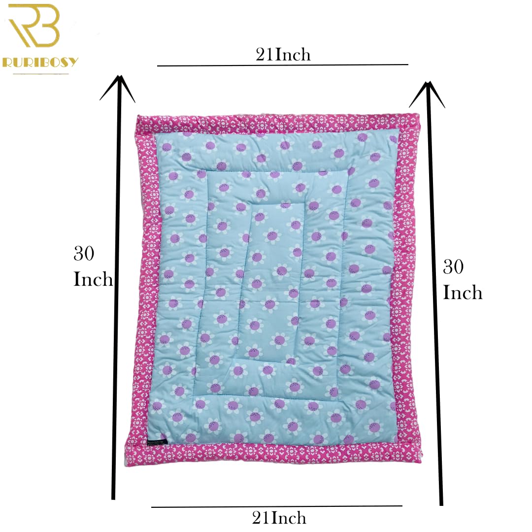 RURIBOSY |Bedding Mattress for Cotton, Baby Sleeping Bed Set Godari Baby Cradle |Sleeping Mat |Multi Purpose Cushioned Bed |Baby Bed for 0 to 2 Years. 4