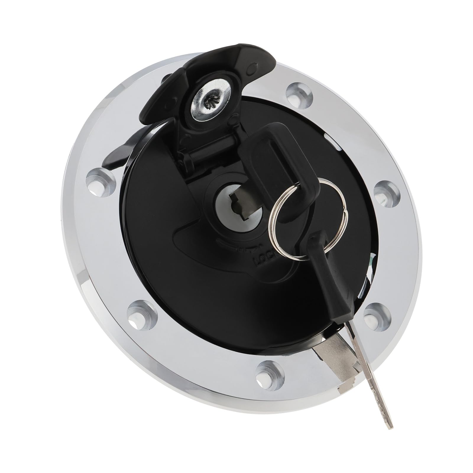 1 Satz Tankdeckelschloss aus Edelstahl mit 2 Schlüsseln Rostfreies Motorrad-Tankschloss Kompatibel mit Kawasaki Ninja ZZR600/ZZR400