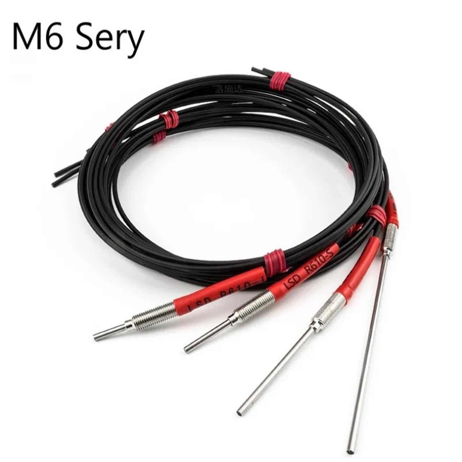 1 Uds M3 M4 M6 interruptor de Sensor de fibra óptica de reflexión difusa de acero inoxidable 10mm 20mm 40mm 90mm Prob todos los amplificadores disponibles(M4 90mm needle)