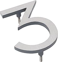 Vista 10 de Montague Metal Products Número de casa moderno de 6 pulgadas, número de casa flotante, fácil de instalar (0, cobre antiguo)