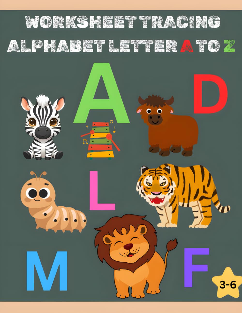 Worksheet Tracing Alphabet Letter A To Z: Fun Pen Control Activities, Handwriting Practice for Kids Ages 3-6, Perfect for Homeschool, Kindergarten,