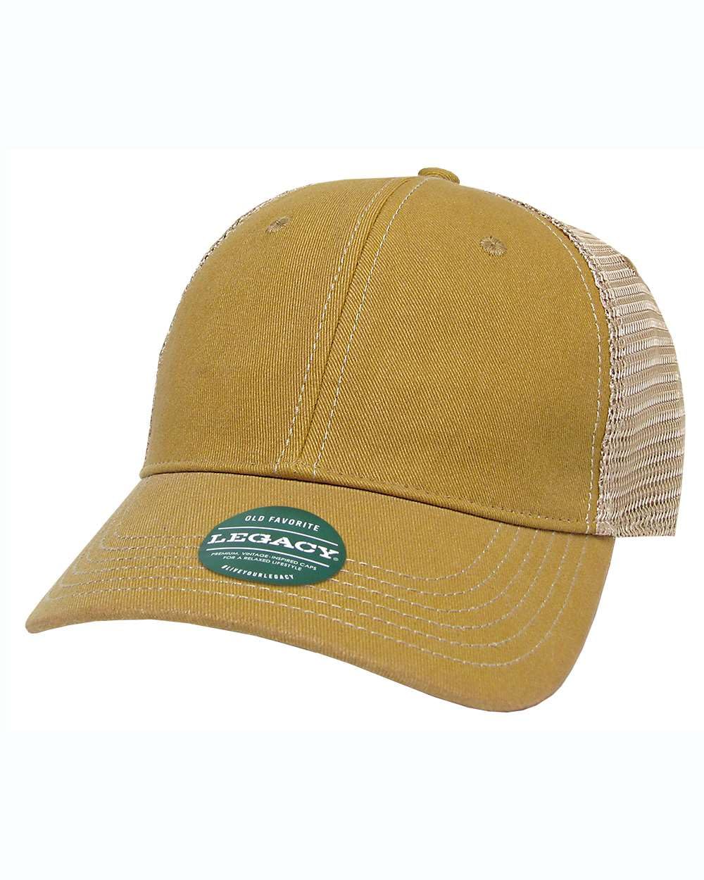 Legacy Old Favorite Trucker Cap, One Size, Dark Pink-Khaki