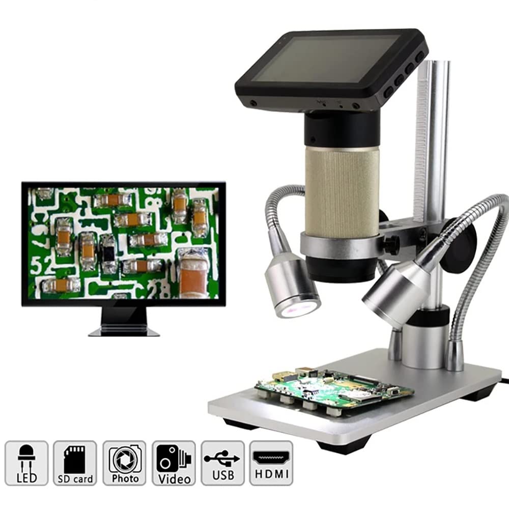 Microscopio Digital, Aumento 10X-300X, Soldadura USB HDMI, Microscopios De Vídeo, Resolución De 3MP, For Reparación De Teléfonos SMT SMD DIY, Compatible con Windows