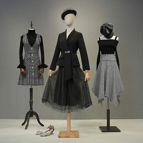 Miniatura 5 de TAOTAOOPK Tailors Dummy Adjustable Female Dress Form with Tripod Stand and for Clothing Jewelry Display(Wood,Medium)