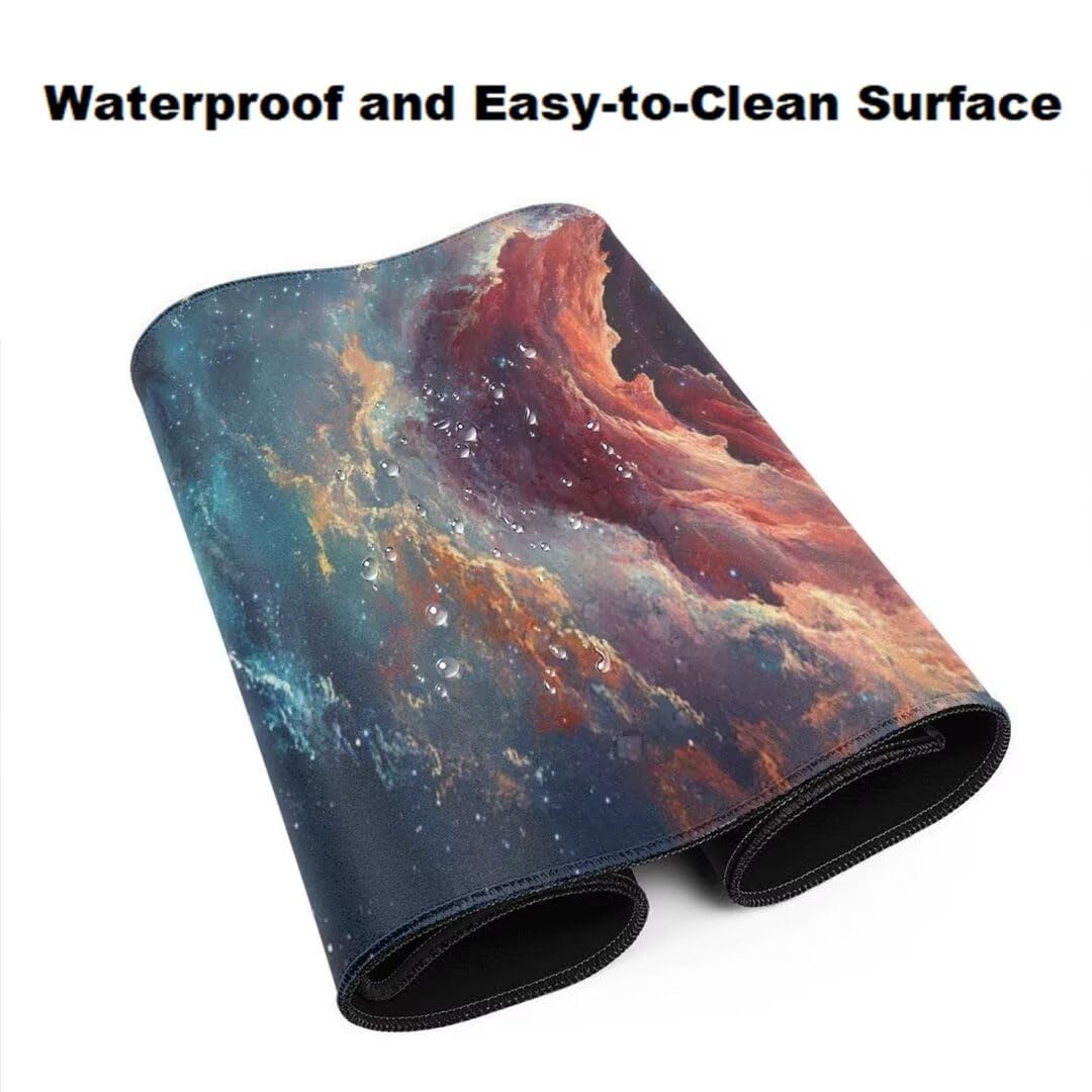 Tappetino Mouse Cosmico Tappetino Mouse XXL 1600 x 800 mm,Notte Stellata Tappetino Scrivania con Base In Gomma Antiscivolo,Tappetino Mouse Gaming Maggiore Precisione e Velocità,Mousepad Gaming qw620