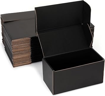 20 Packs Brown 10x4x4 and 20 Packs Black 10x4x4 Shipping Boxes Small Mailing Boxes Corrugated Cardboard Mailer Boxes for Smalll Business Packaging Moving Wrapping Gift