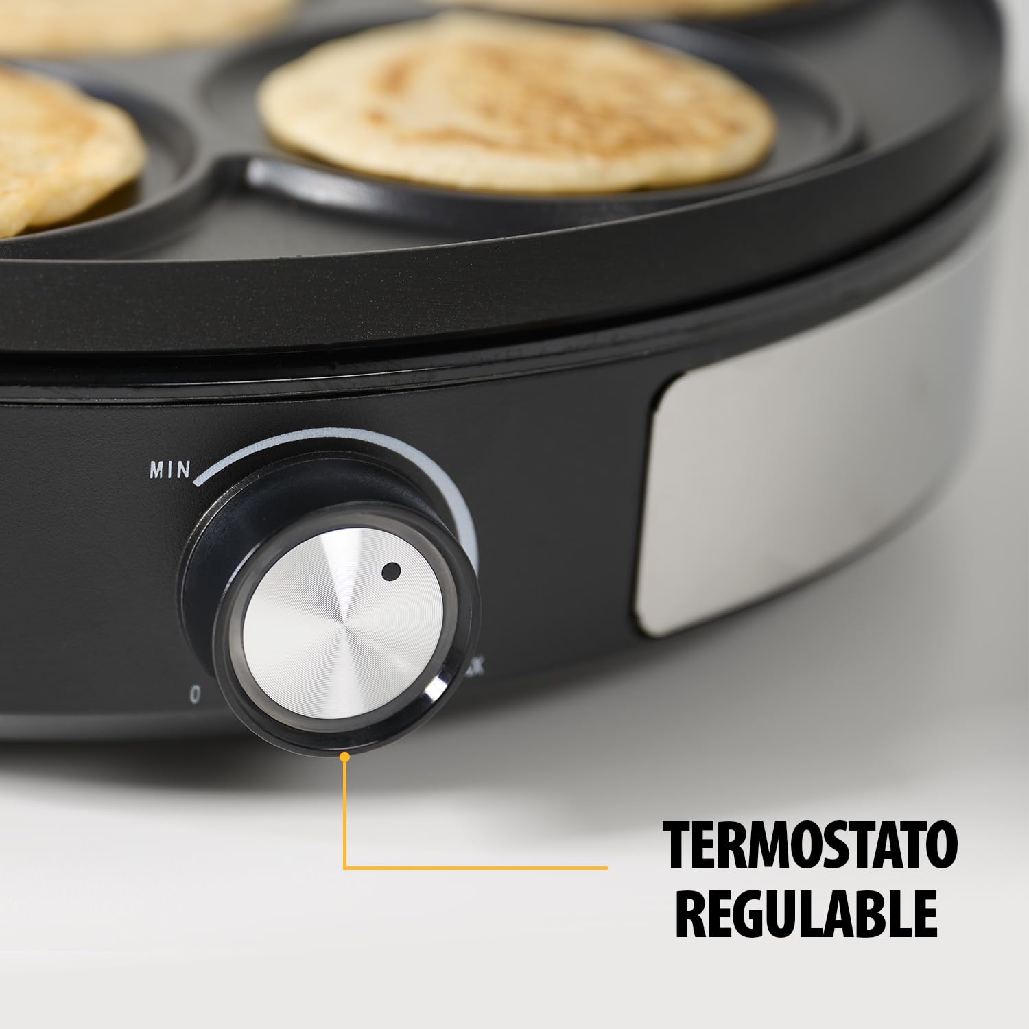 Tristar BP-2639 Crepera con placa extraíble de 33 cm de diámetro, prepara 1 crepe grande o 7 crepes pequeños con la placa reversible, termostato regulable, 1500 W