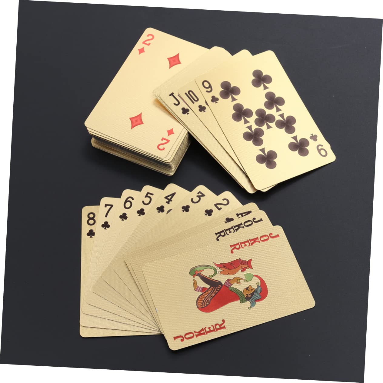 BESTonZON 3pezzi Carte Da Gioco Con Finitura Oro Per Giochi Da Tavolo Per Famiglie e Collezionisti Resistente e Lavabile Esperienza Di Gioco Di