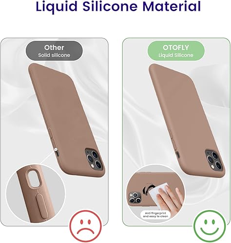 Miniatura 4 de OTOFLY Funda de silicona suave diseñada para iPhone 11 Pro Max, protección contra caídas de grado militar, forro de microfibra antiarañazos, funda