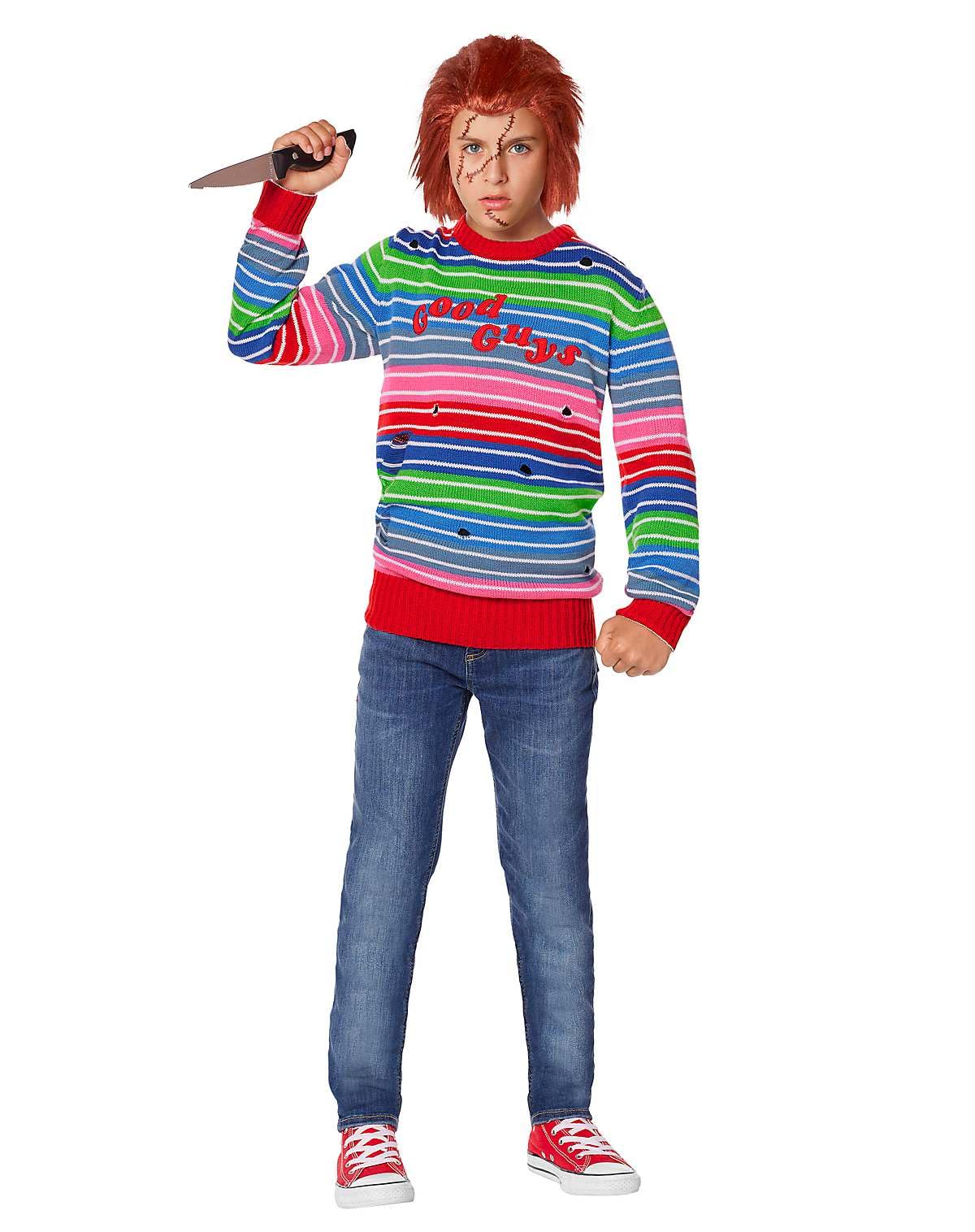 Spirit Halloween Chucky Kids Good Guys Costume Kit| Officially Licensed | Horror | Chucky…