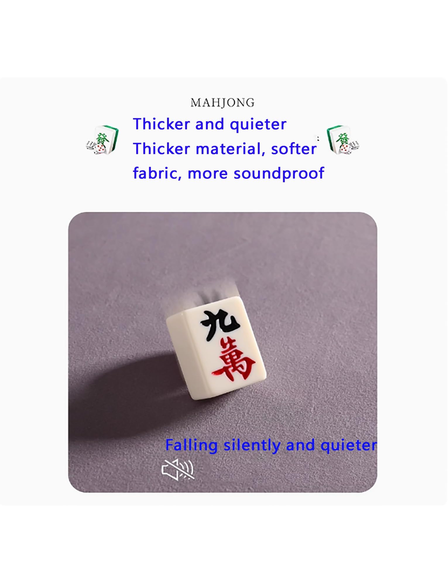 Genérico Tapete de Mahjong Redondo Antideslizante 90cm Verde para Mesa