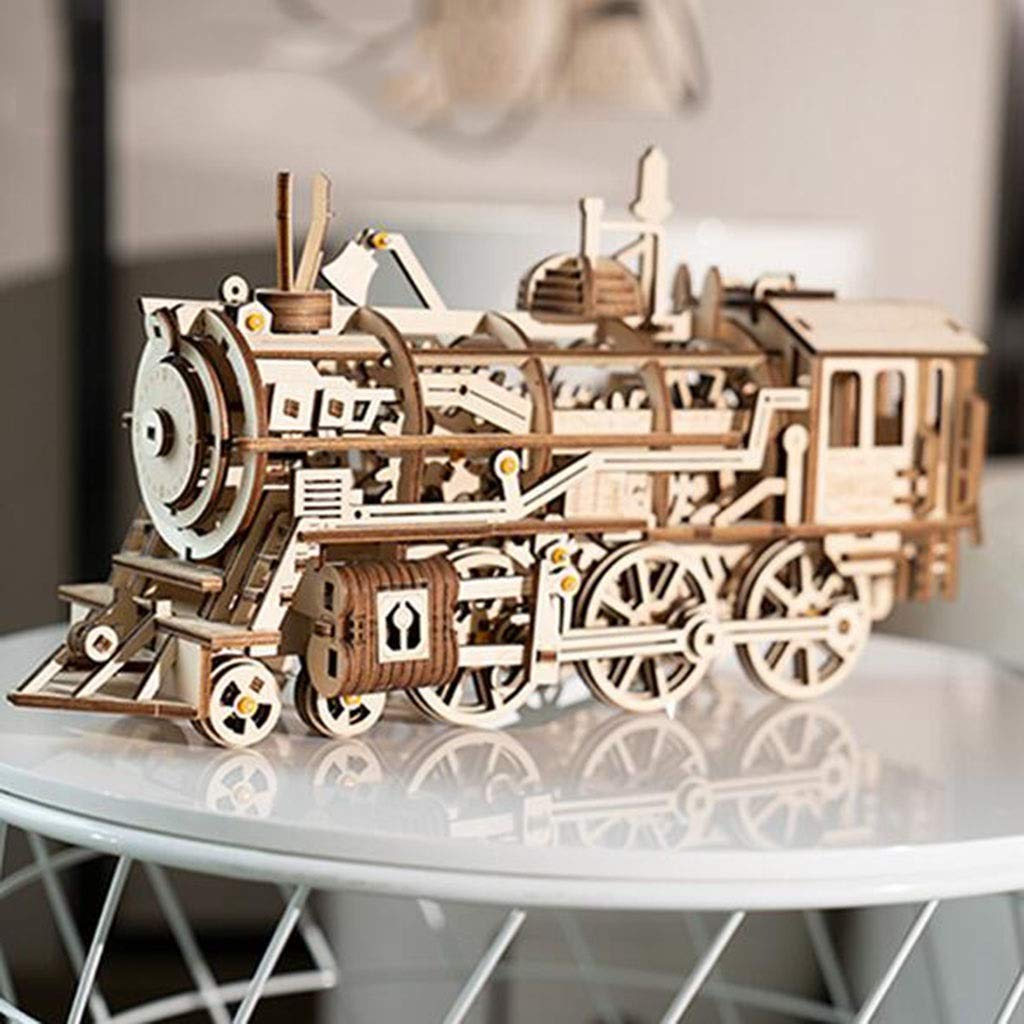 TSTYS 3D puzzle, wooden mechanical transmission model adult DIY difficult challenge, no glue, 349 parts ( Size : S )