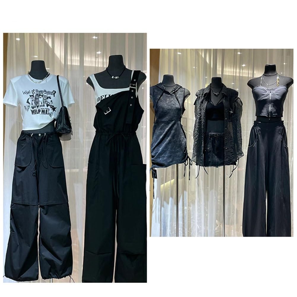 Artiz Torso Manichino Sartoriale Nero, Manichino Femminile Spilleabile Rivestito in Lino Altezza Regolabile 66-90,5" Ideale per Sartoria, Cucito Ed Esposizione di Abiti(Black-A)
