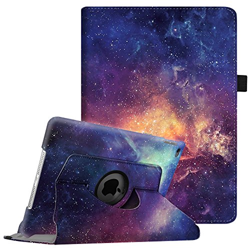 Fintie Case for iPad Air 2-360 Degree Rotating Stand Protective Case Smart Cover with Auto Sleep/Wake Feature for iPad Air 2, Galaxy