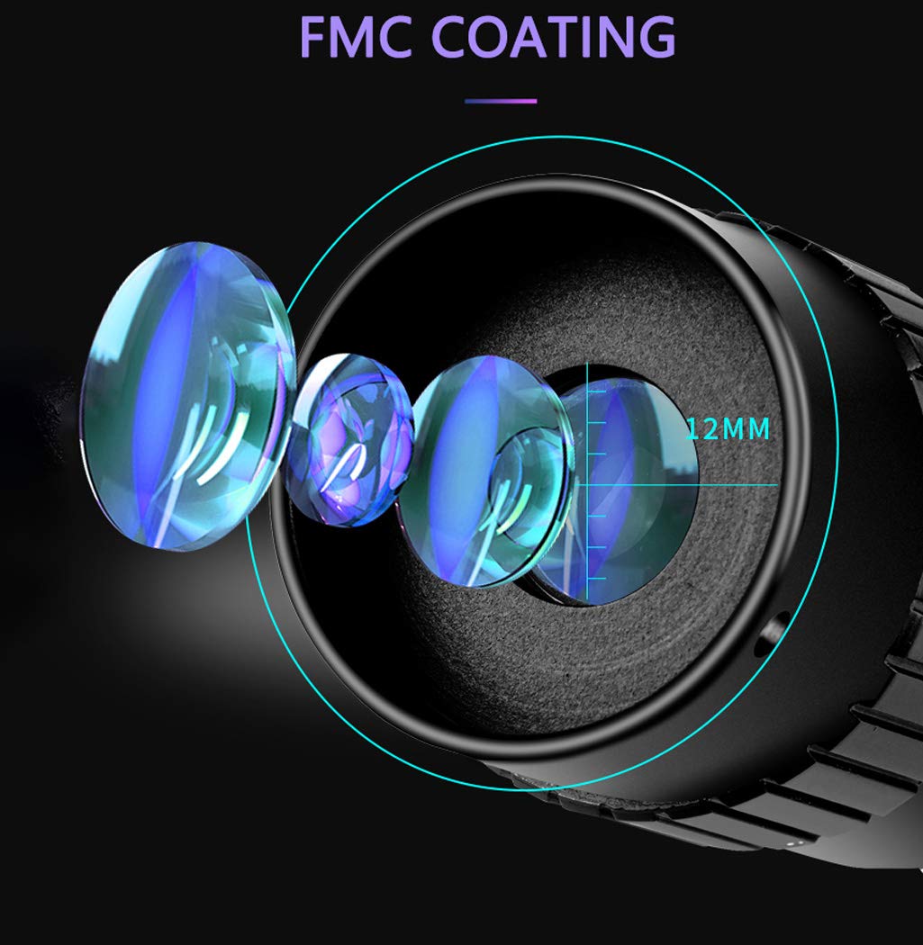 Telescopio monocular portátil, Totalmente metálico, teleobjetivo Externo HD S con Zoom 10-300x, telescopio con Zoom Doble Ajuste para teléfono móvil Exteriores con trípode.