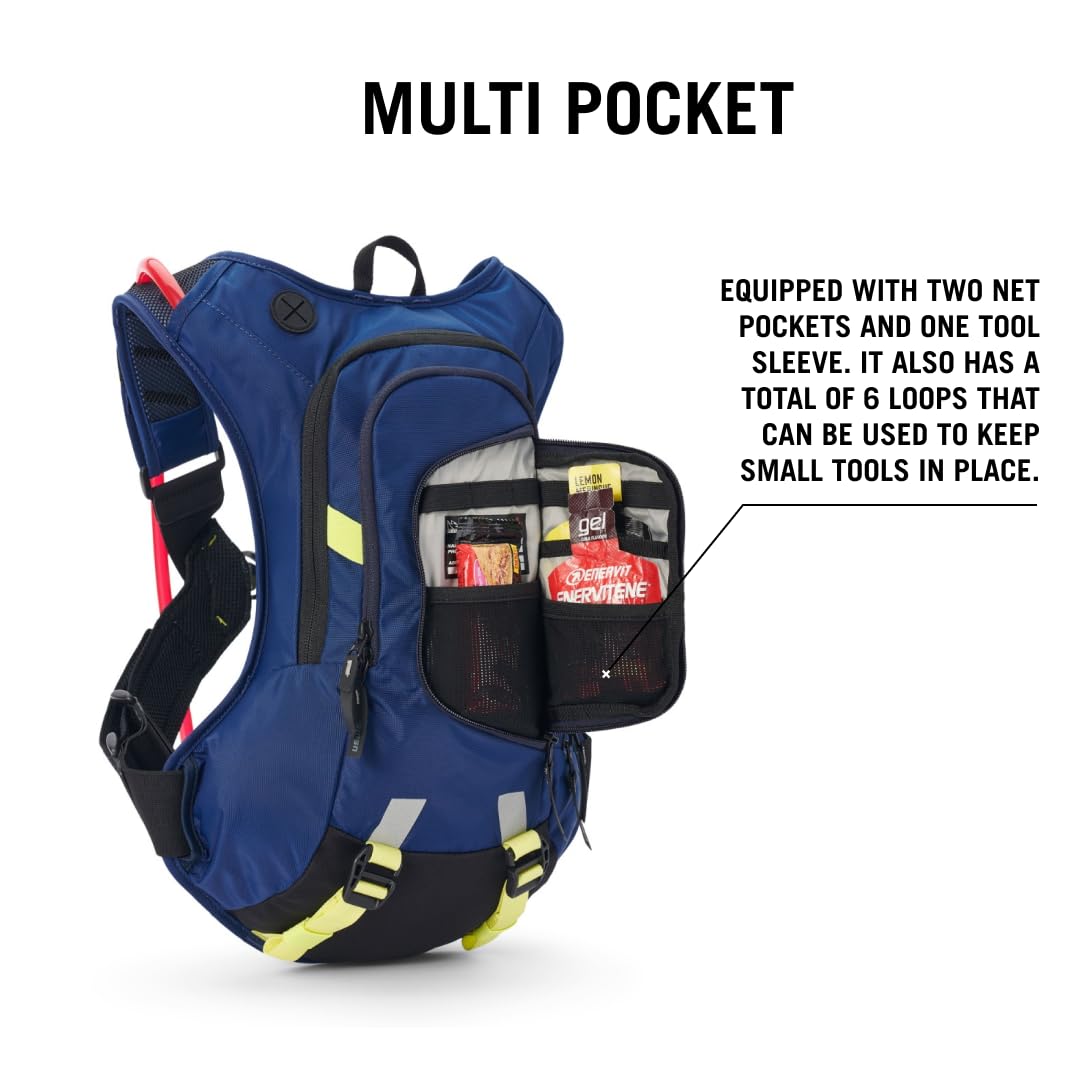 USWE Raw Hydration Pack - con vescica d'acqua, fascia alta, zaino senza rimbalzo per motociclette enduro e fuoristrada