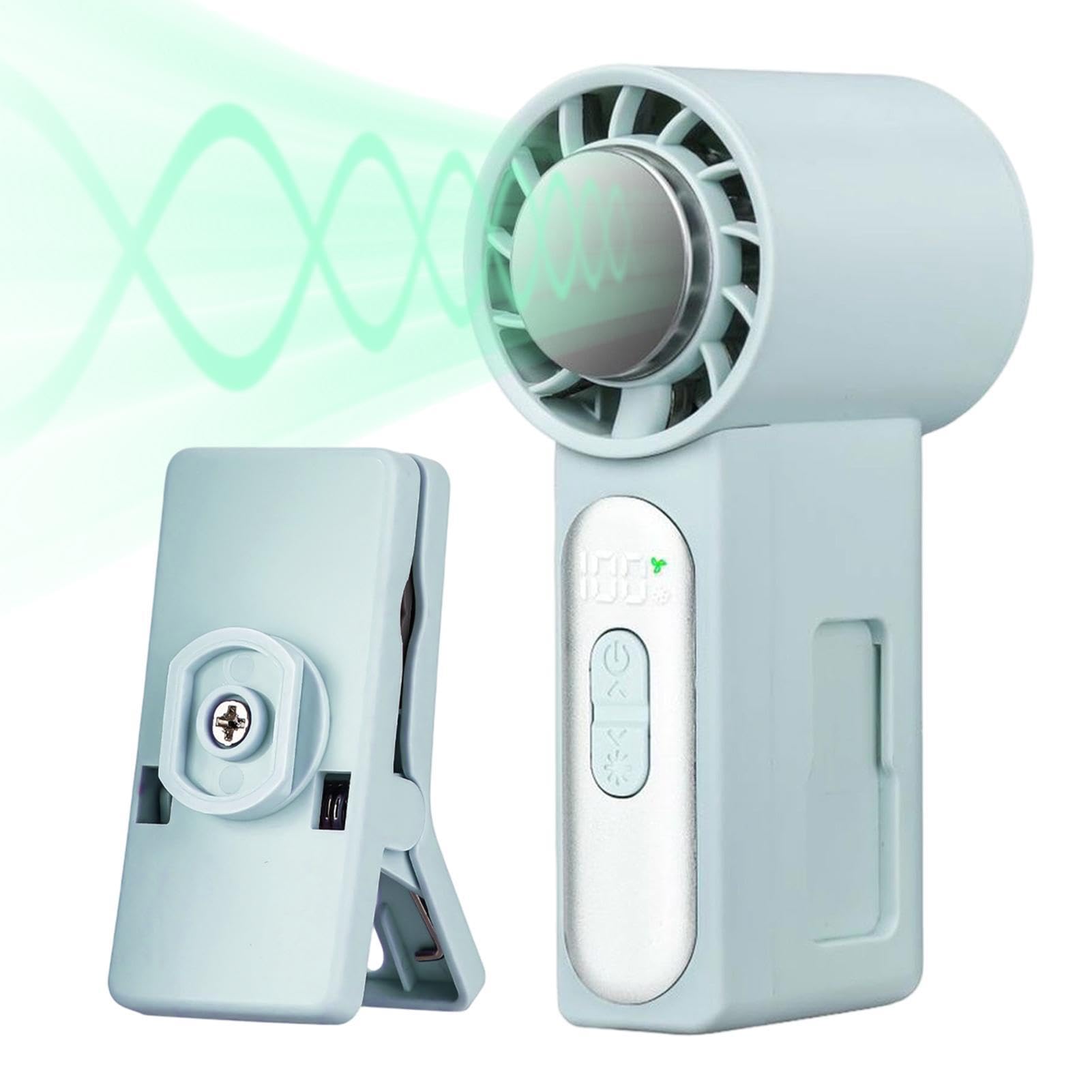 Ventilador con clip recargable silencioso para solucionar el calor en tu ropa o escritorio