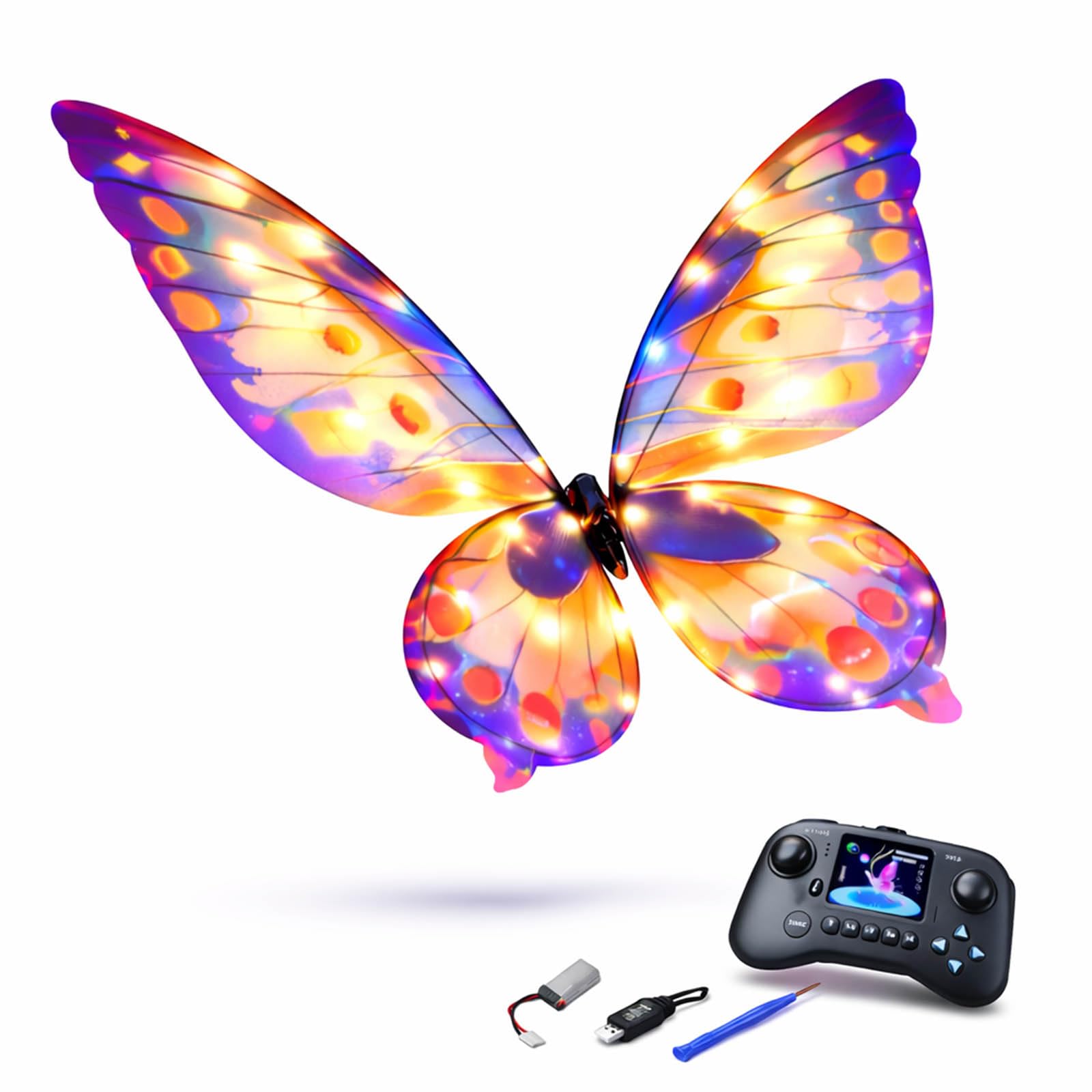 Amazon.co.jp: フライングバタフライ RC ラジコン 蝶 LEDライト付き