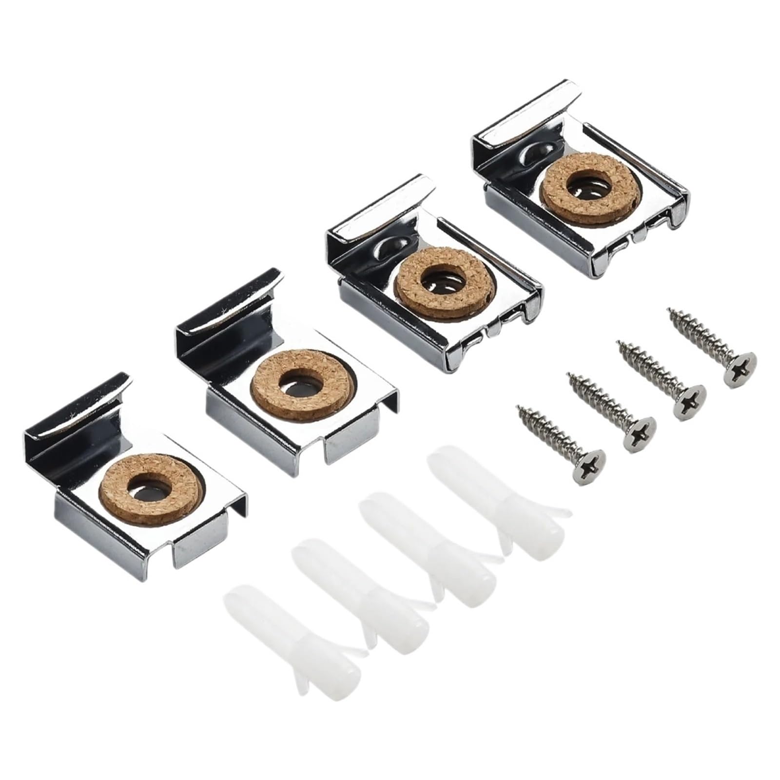 12pcs Bathroom Mirror Glass Wall Hanging Fixing Kit Frameless Clips Mounting Hanger Clamp