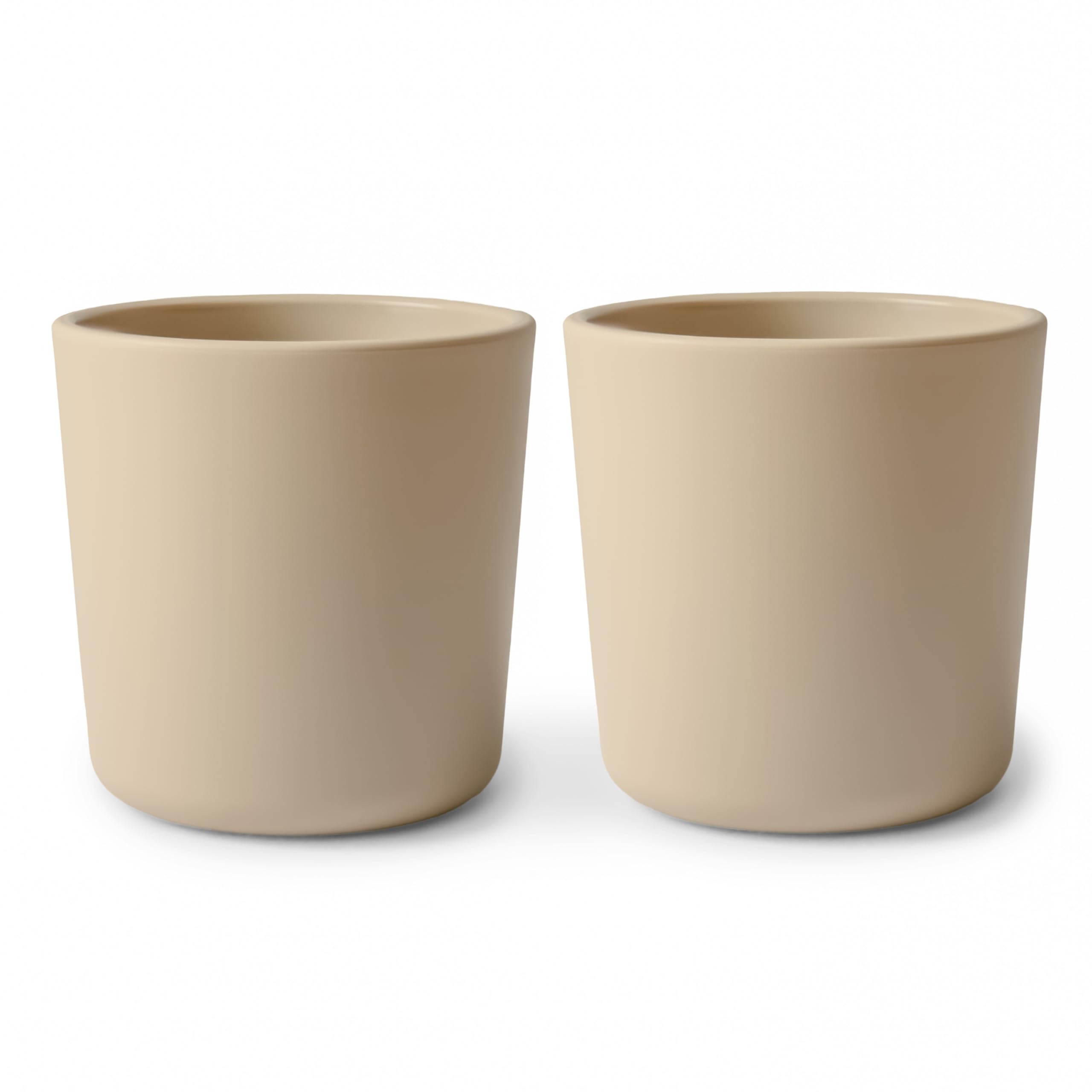 mushie Dinnerware Cups For Kids | Made in Denmark, Set of 2 (Vanilla)
