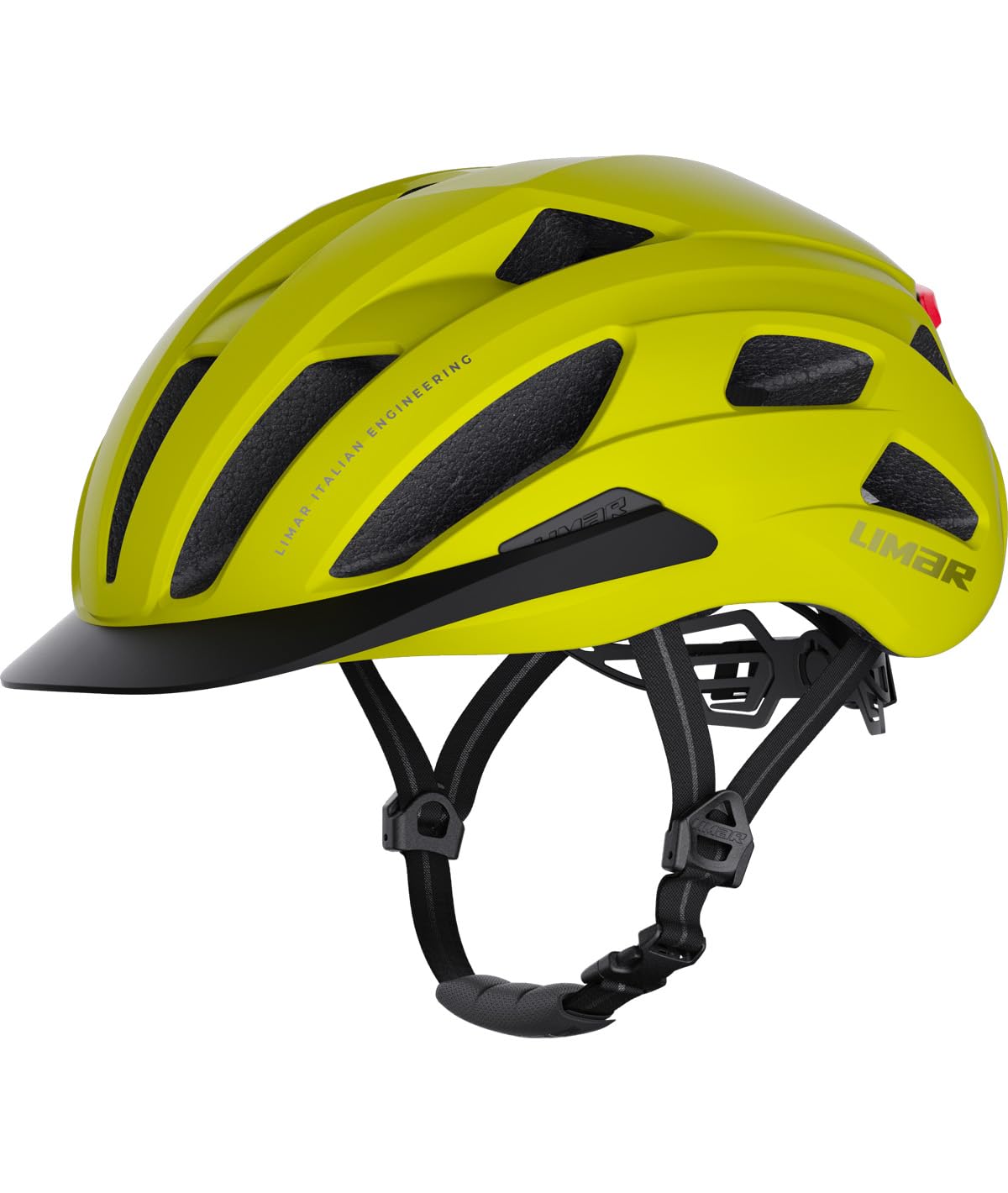Fahrradhelm Limar Action, Urban mit LED-Rücklicht, belüftet, Competition+ Anpassung, matt gelb, Größe L (57–61 cm) Sport & Freizeit