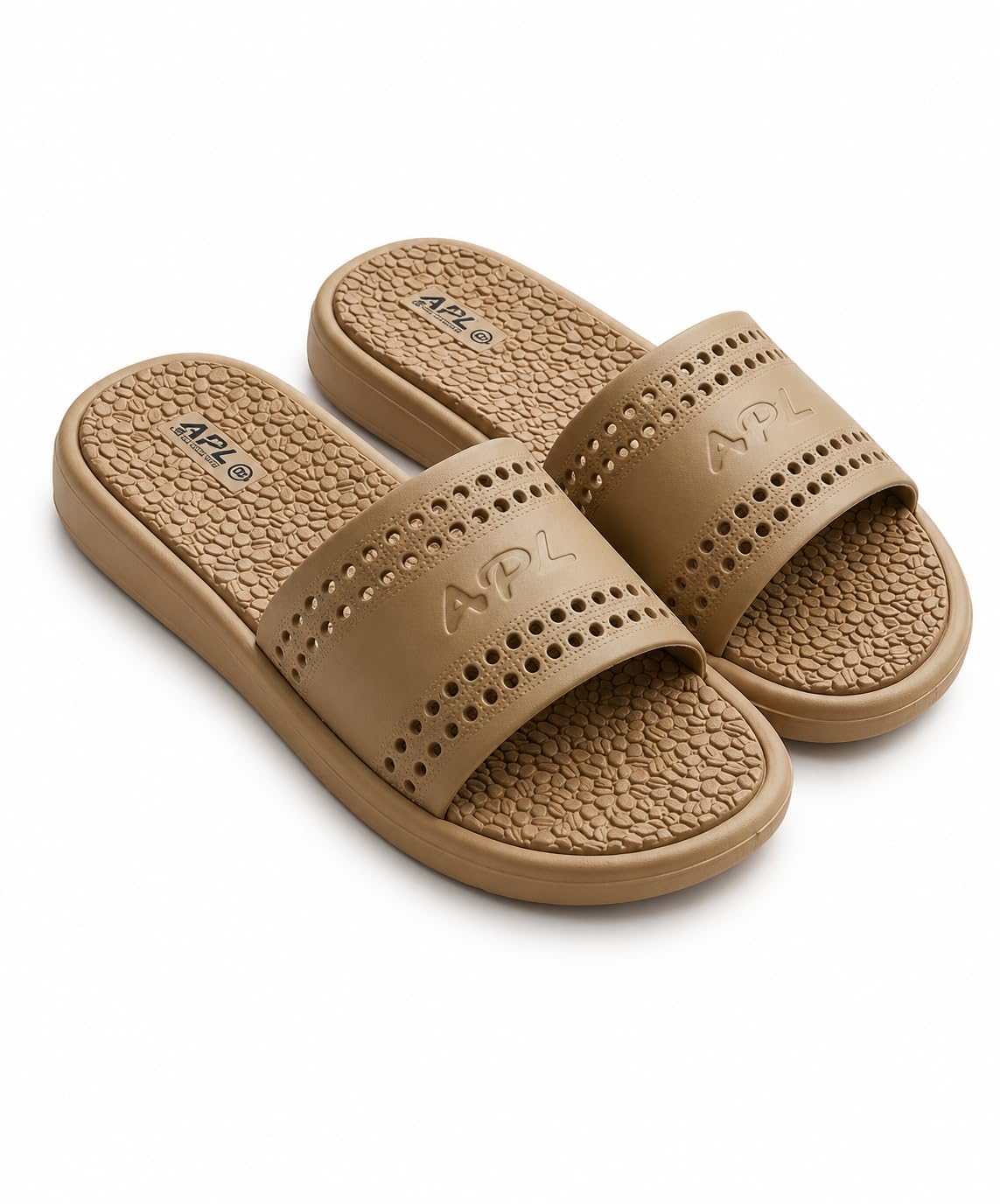 Women's Slide Slippers, Beige, UK Size 4-image-36