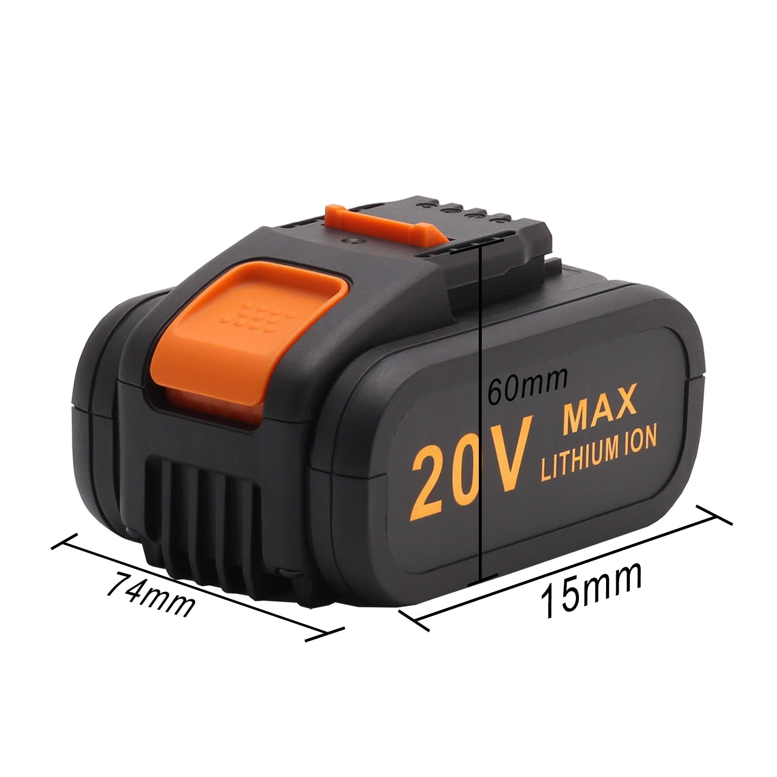 Batteria di ricambio da 5000mAh per Worx WA3553 18V (20V MAX) Ricaricabile – Compatibile con Worx 20V WA3553, WA3551, WA3556, WA3551.1, WA3644, WA3572, WX390, WX176, WX178