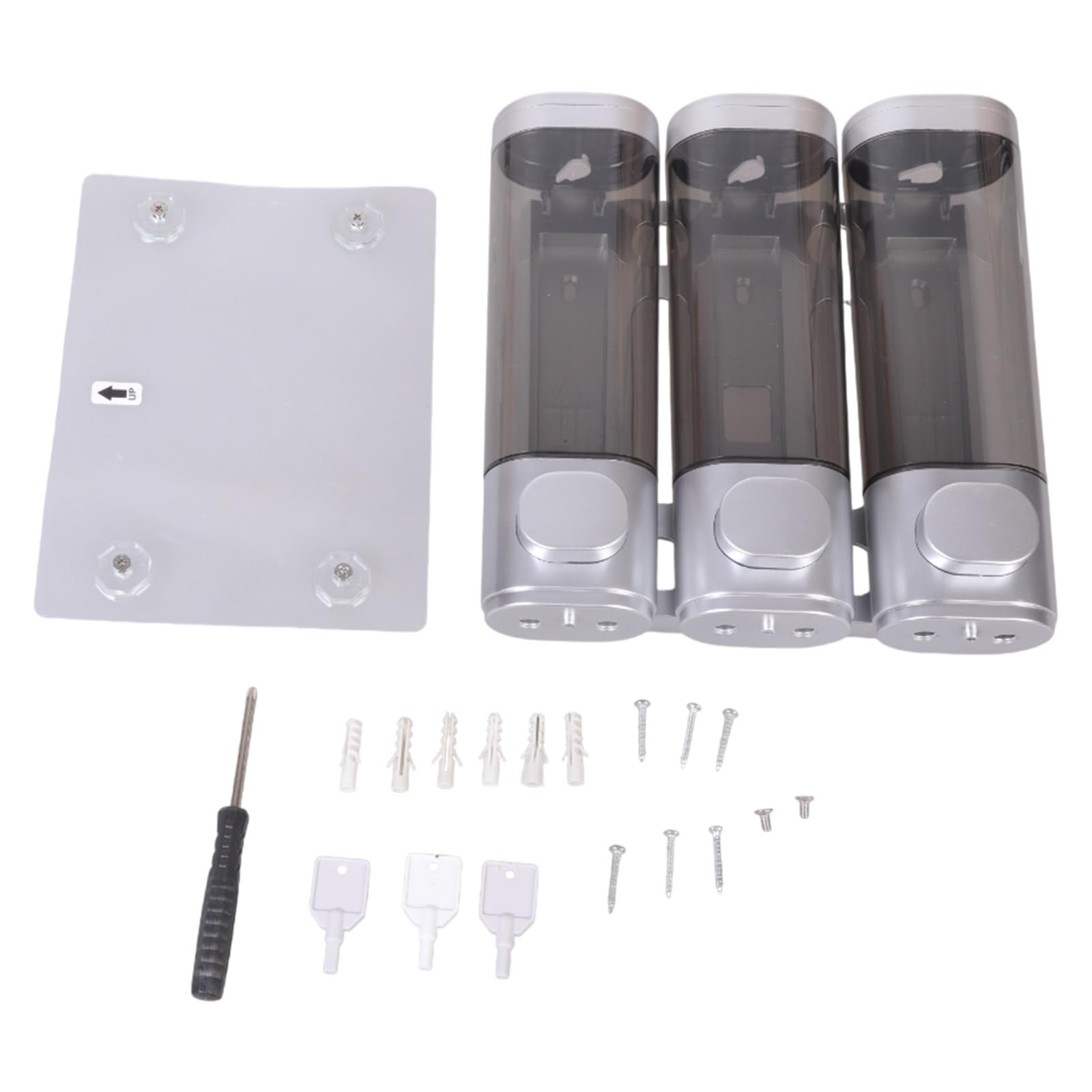 Shower Soap Dispenser Easy Slot Install Wall Mounted Shampoo and Conditioner Holder Large Capacity Storage Organiser Large Capacity Shampoo Holder